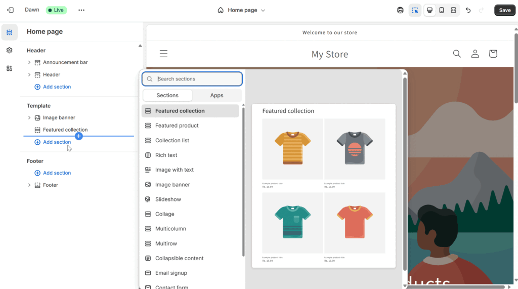 Shopify-editor-working