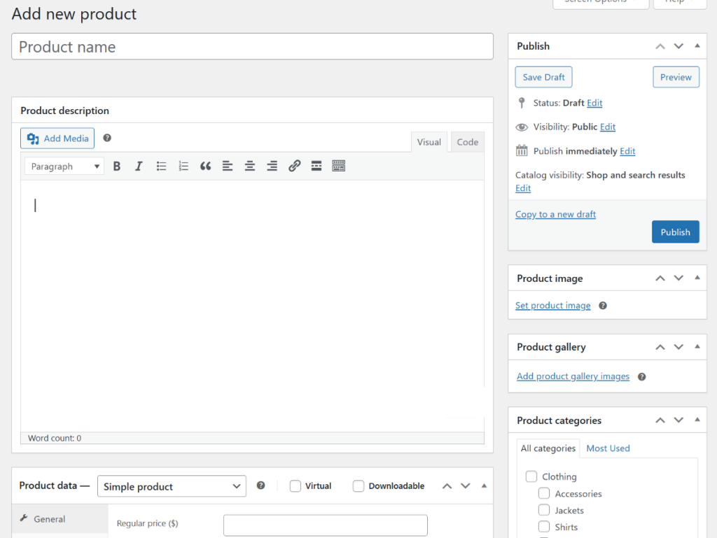 WooCommerce-add-new-product-interface