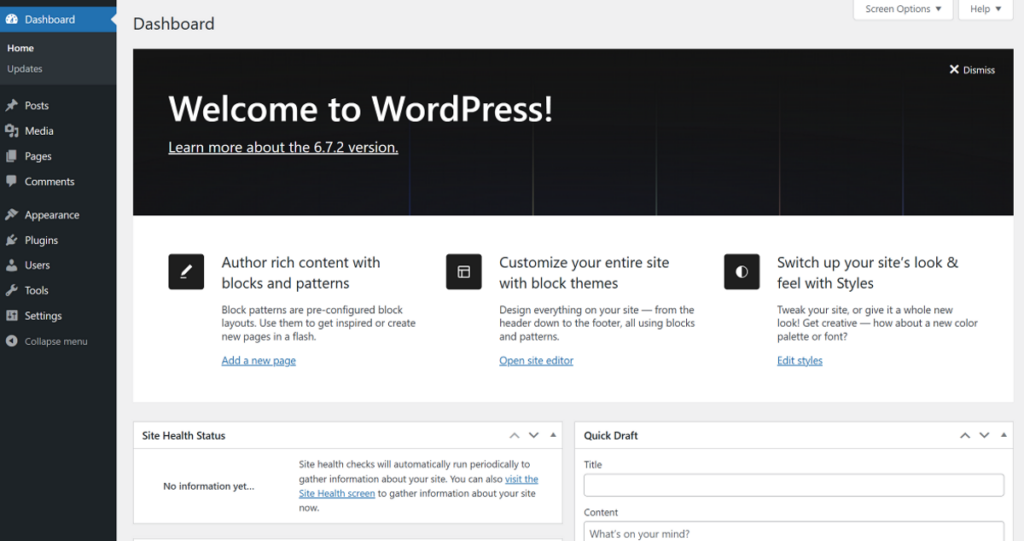 WordPress-new-installation